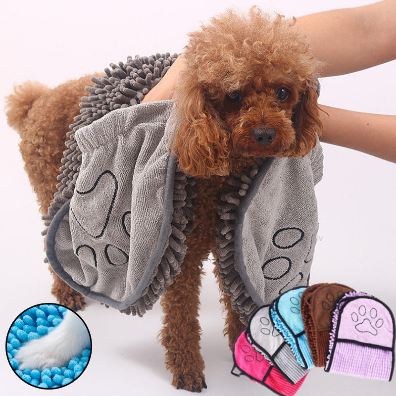 Pet Towels Super Absorbent Bathrobe Microfiber Bath Towels - Priceless Pet Place