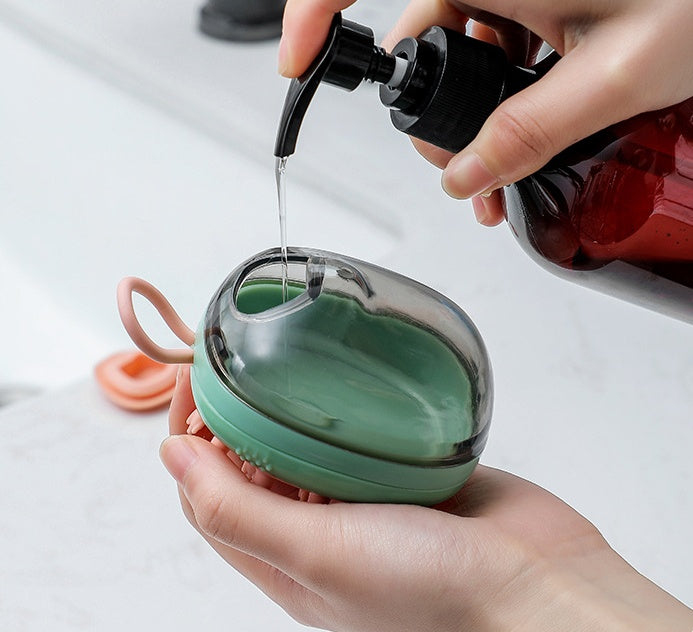 Pet Shampoo Soap Dispensing Grooming Brush - Priceless Pet Place